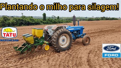 Plantio Do Milho Para Silagem Plantadeira Tatu T2SI E Ford 4600 1979