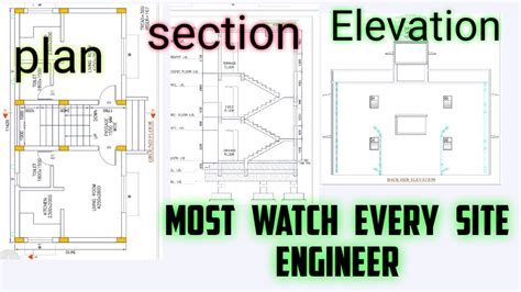 Plan Section Elevation And Working Drawing Basic Knowledge Of Civil Engineer Civil Site