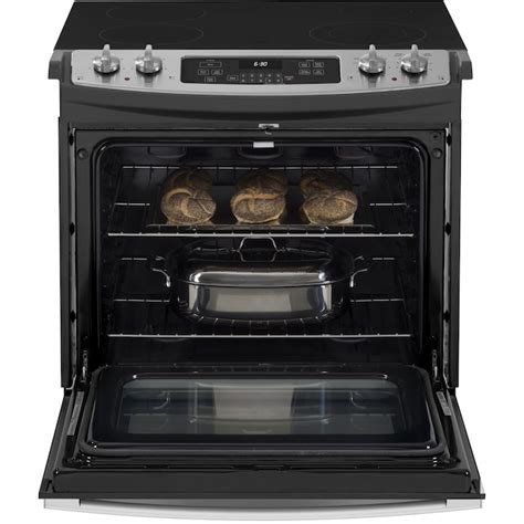 Ge 30 In Glass Top 4 Burners 44 Cu Ft Self Cleaning Drop In Electric Range Black Jd630stss At