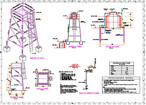 Structure Water Tank Cadbull