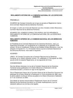 Reglamento Interno de la Comisión Nacional de los reglamento