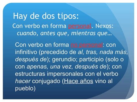 Proposiciones Subordinadas Adverbiales Propias Ppt