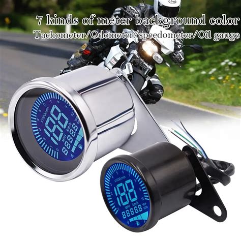 Universal Digital Motorcycle Lcd Screen Speedometer Odometer Techometer