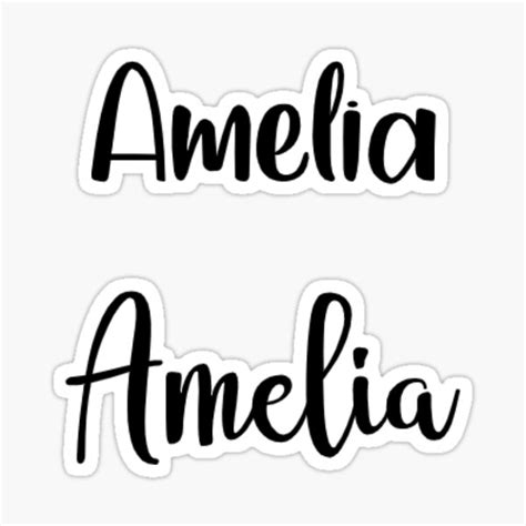 Amelia Name Sticker Pack Sticker For Sale By Ameliazhengg Redbubble