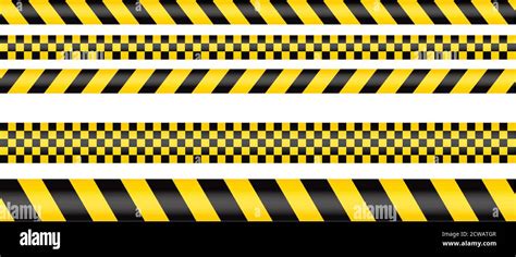 Yellow Hazard Warning Lines Cut Out Stock Images Pictures Alamy