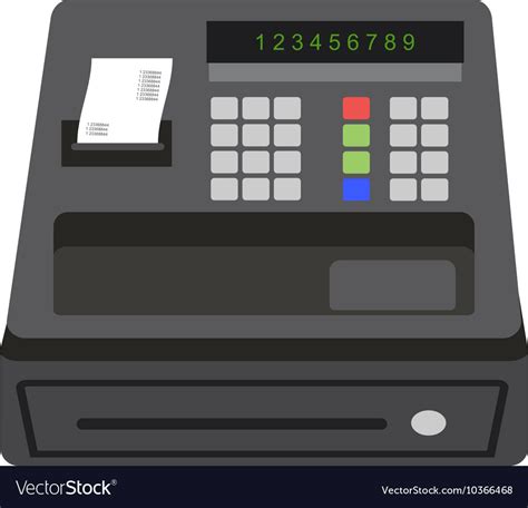 Cashier machine Royalty Free Vector Image - VectorStock