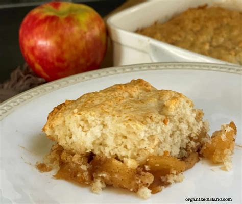 Bisquick Apple Cobbler Organized Island