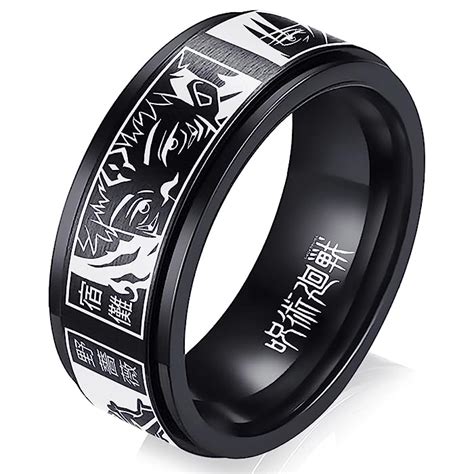 Buy Antdear Jujutsu Kaisen Ring Anime Rings For Men Black Stainless