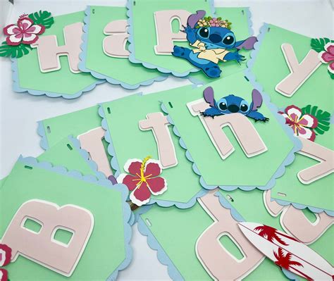 Lilo And Stitch Birthday Banner Etsy