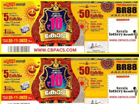 Kerala Pooja Bumper Lottery Results Kerala Pooja Bumper Br 88 Lottery