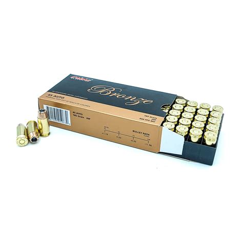 PMC Bronze 45 ACP 185 Grain JHP High Quality Ammo For Optimal Performance