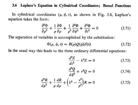 3.6 Laplace's Equation in Cylindrical Coordinates; | Chegg.com