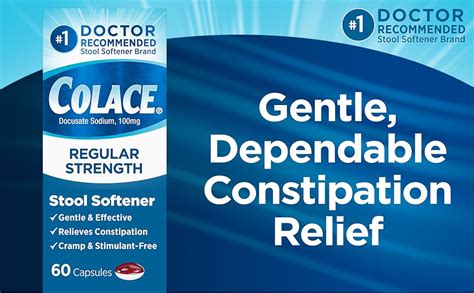 Colace Regular Strength Stool Softener 100 Mg Capsules 60