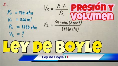 Ley De Boyle Presión Y Volumen Youtube