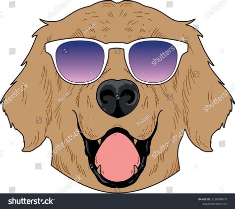 Dog Portrait Cartoon Beautiful Dog Sunglasses Stock Vector (Royalty Free) 2138588077 | Shutterstock