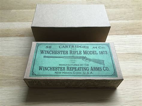 Deco Box Winchester Model Caliber Ammo Box Cartridges Old West