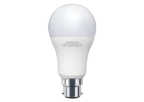 10w A60 Gls Dimmable Led Light Bulb B22 Warm White