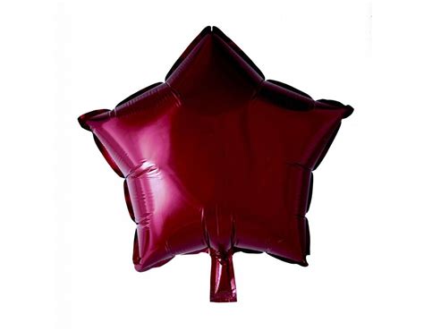 Heliumballon Star Bordeaux Rot 46cm Leer Partywinkel