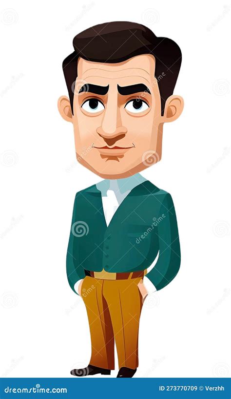 Cartoon Character Standing Man Stock Illustration - Illustration of cheerful, show: 273770709