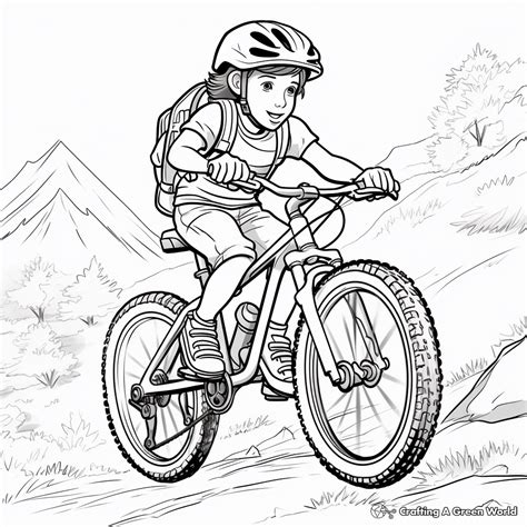 Mountain Bike Coloring Pages Free Printable