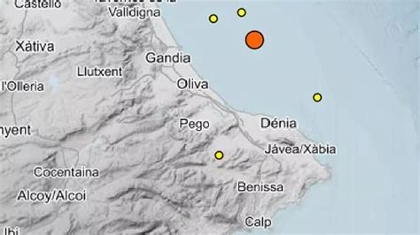 D Nia Registra El Segundo Terremoto En La Marina Alta En Tan Solo Unas