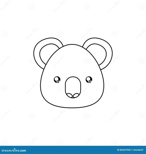 Cara Del Dibujo De La Koala Ilustración del Vector Ilustración de