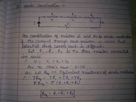 Derive The Equation For Resultant Resistance Or Resistors In Series