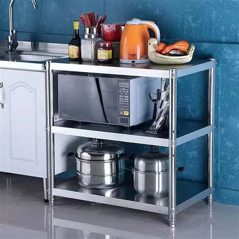 Stainless Steel Kitchen Wall Mount Rack Shelf Silver Bathroom Shelf