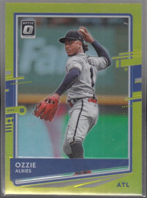 Ozzie Albies Panini Donruss Optic Lime Green Prizm Atlanta