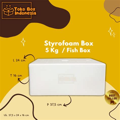 Jual Styrofoam Box 5 Kg Styrofoam Fish Box Sterofoam Fish Box