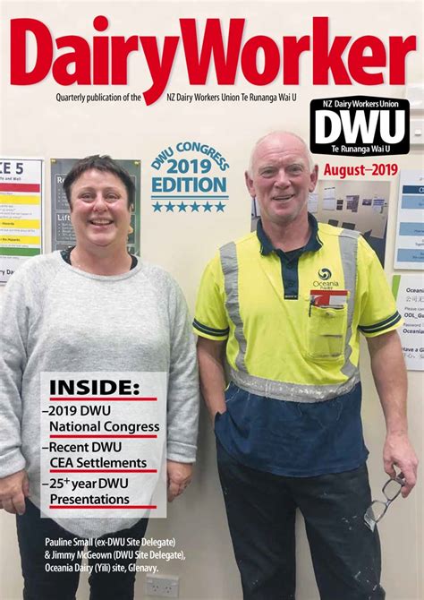 New Zealand Dairy Workers Union Dairy Worker Magazine