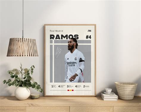 Sergio Ramos Poster Real Madrid Fußball Poster Fußball Poster