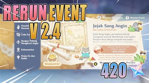 New Event Jejak Sang Angin V Total Primo Genshin Impact