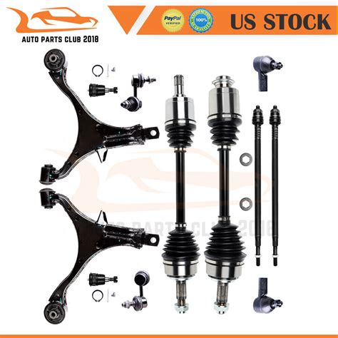 Fit For 2002 06 Honda CR V 12x Front Lower Control Arm Tie Rod End CV