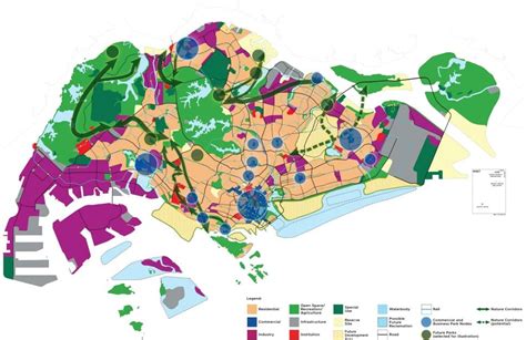 Singapore Suburban Neighbourhoods With Major Public Infrastructural