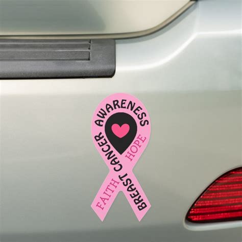 Breast Cancer Awareness Ribbon Pink Car Car Magnet