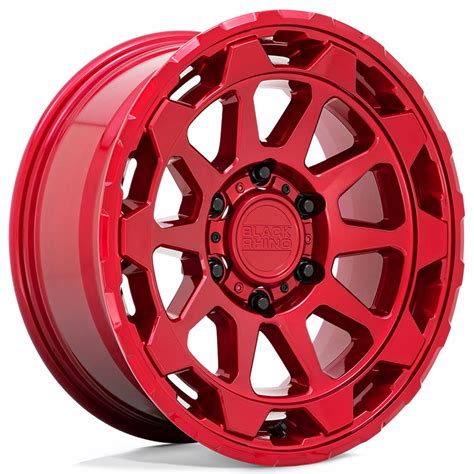 17x8 5 Black Rhino Rotor Candy Red Rwd Wheels And Rims