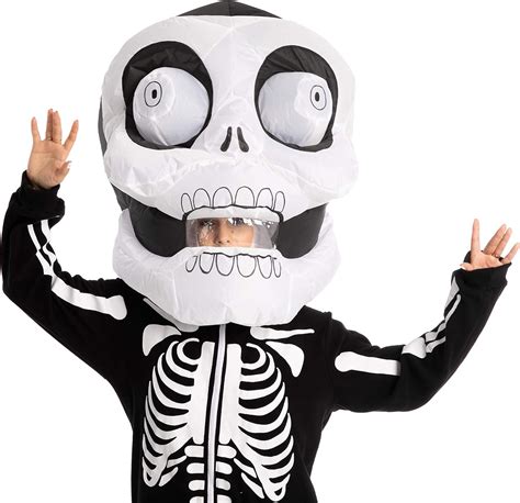 Spooktacular Creations Adult Unisex Skull Bobblehead Inflatable Costume Air Head