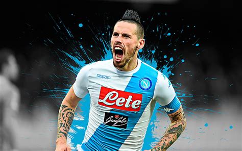 Marek hamsik napoli fc art jugador de fútbol eslovaco salpicaduras