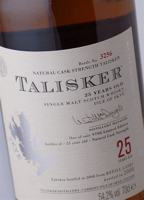 Talisker 25 Whisky Single Malt Di Isle Of Skye