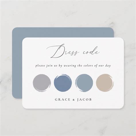 Dusty Blue, Gray, Beige Wedding Color Palette Card | Zazzle | Blue grey ...