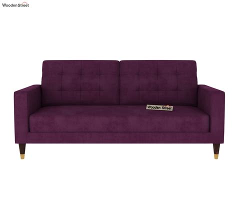 Buy Locus 3 Seater Sofa Velvet Mulberry Pink Online In India At Best