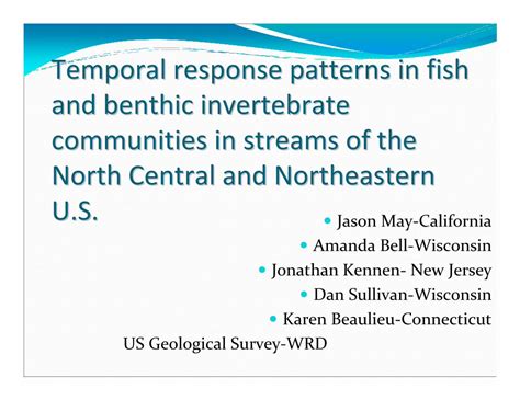 PDF Temporal Response Patterns In Fish And Benthic Null