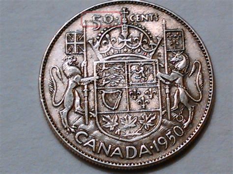 1950 Canada 50 Cents Coin (80% Silver)