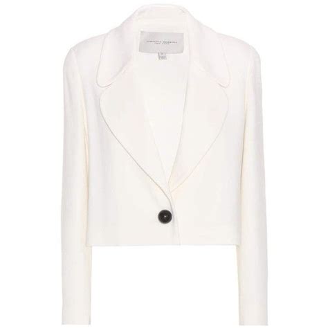 Carolina Herrera Cropped Wool Jacket Via Polyvore Featuring