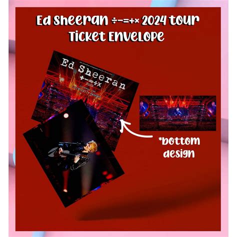 Ed Sheeran ÷ × 2024 Tour Ticket Envelope Shopee Philippines