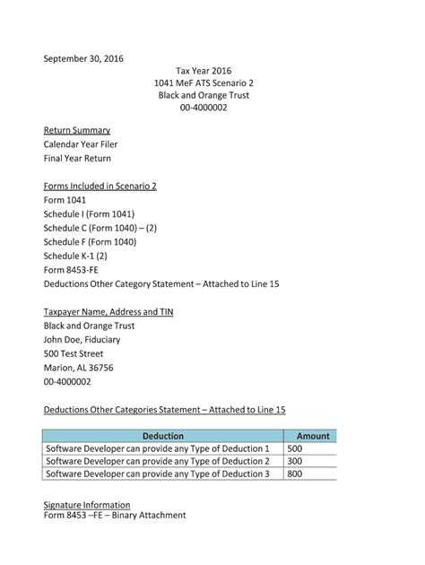 Fillable Online Irs Mef Ats Scenario Fax Email Print Pdffiller