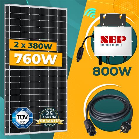 W Kit Solar Fotovoltaico Sistema Solar Conjunto Completo Panel