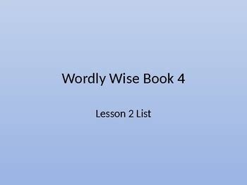 Wordly Wise Book Answer Key Review Nanettebryan