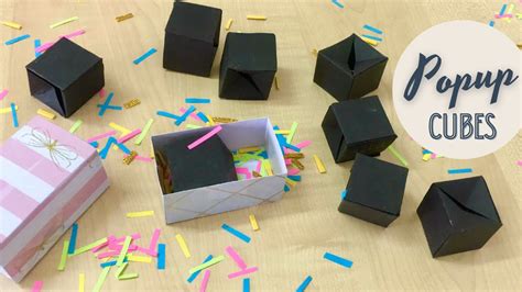 Pop Up Cubes In A Box Diy Jumping Cubes Surprise Cubes Youtube